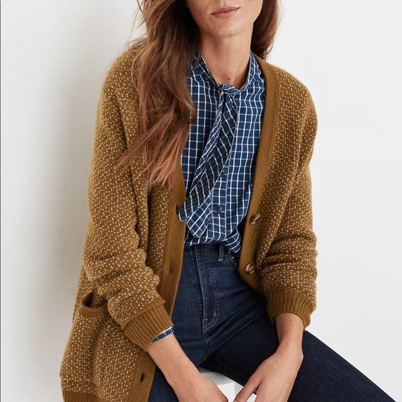 Madewell Birds Eye Maysfield Cardigan 